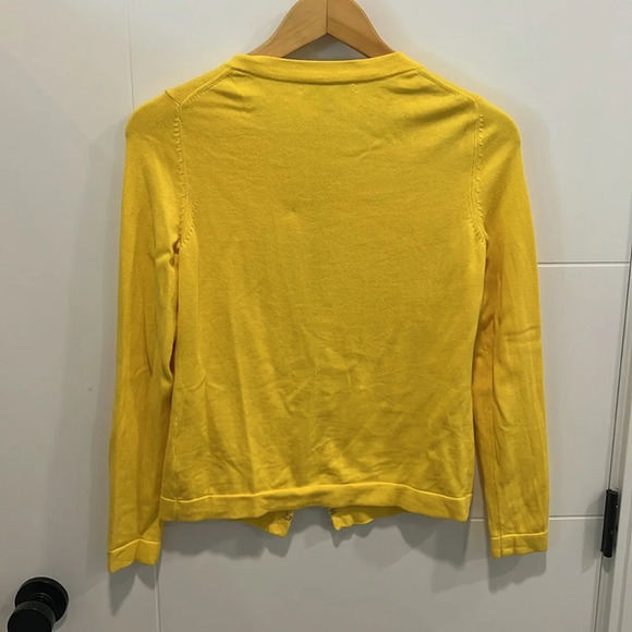 🇺🇸 Banana republic yellow beaded cardigan size small - Picture 6 of 8